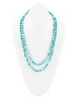 Immeasurable Ocean jade Blue Knotted Necklace