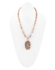 Jasper Slab in Pink Necklace