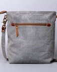 Ohlay Bags Vintage Canvas Crossbody Bag for Women & Men, Leather Trim Messenger Shoulder Bag