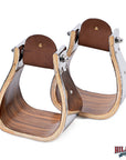 Hilason Premium Western Wooden Stirrups with Polished Metal Frame – Durable & Stylish Riding Tack