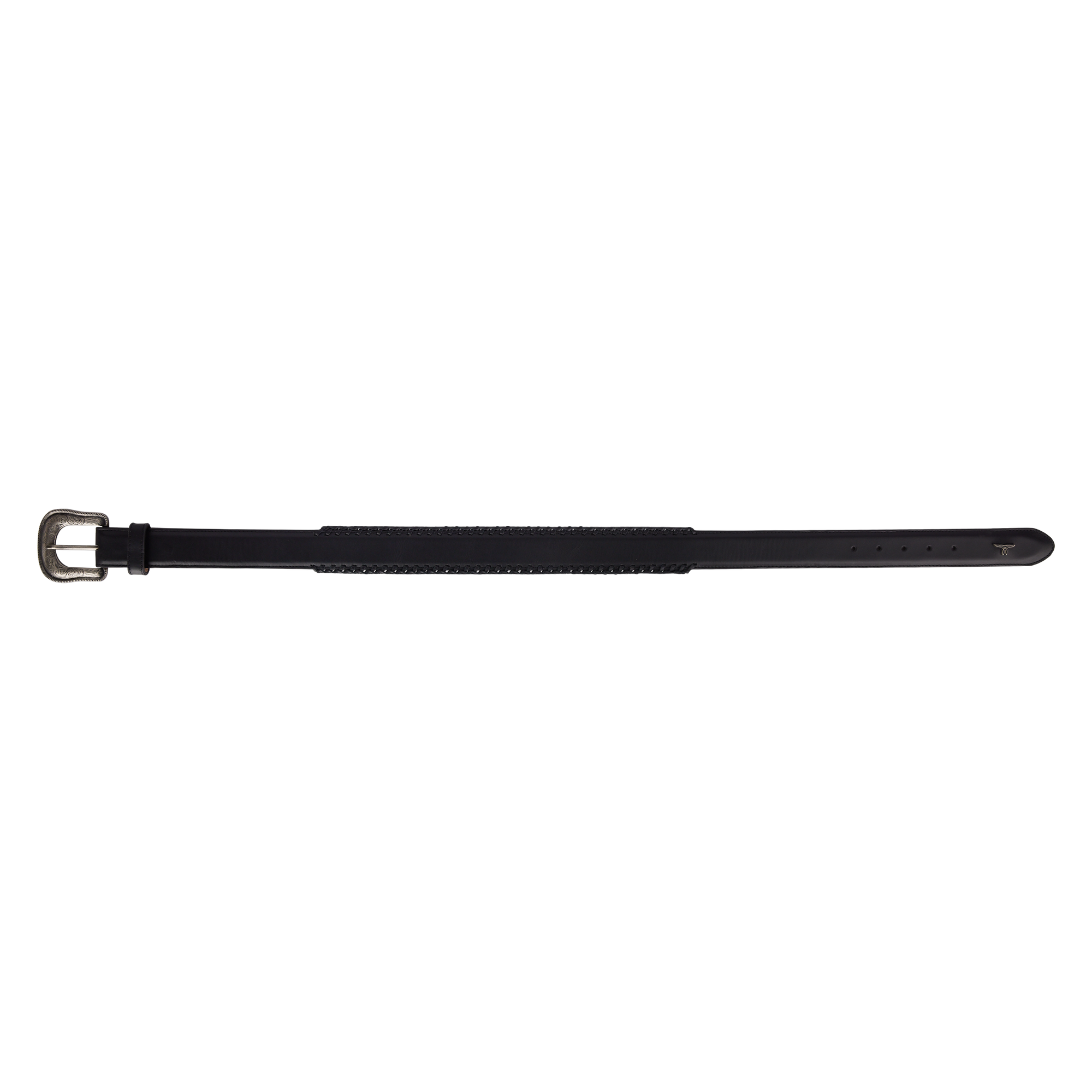1.5 Woven Belt with Single Buckle-Jet Black