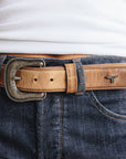 1.5 Woven Laced Belt with Single Buckle - Desert Clay