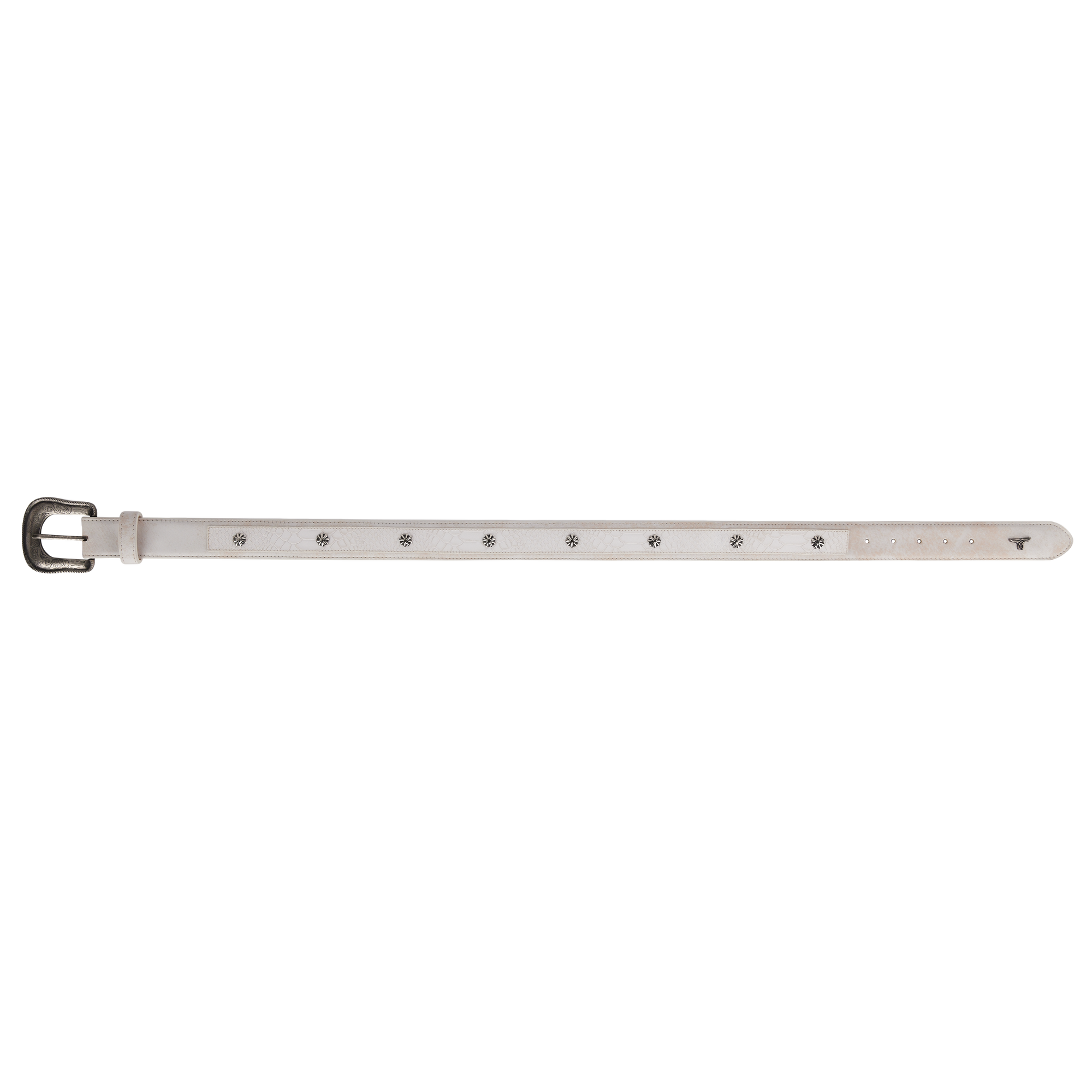 1.5 Overlay Showdown Belt with Conchos and Single Buckle - Ceramic Crackle