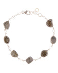Labradorite and Sterling Silver Line Bracelet