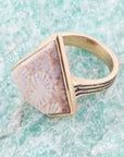 Lafayette Fossilized Coral Ring