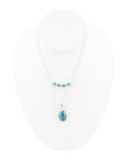 Layered Blue Apatite and Sterling Silver Necklace