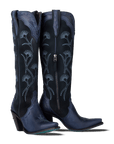 Tessa Knee High - Navy Suede