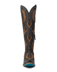 Reverie Knee High Corset - Jet Black and Burnt Caramel