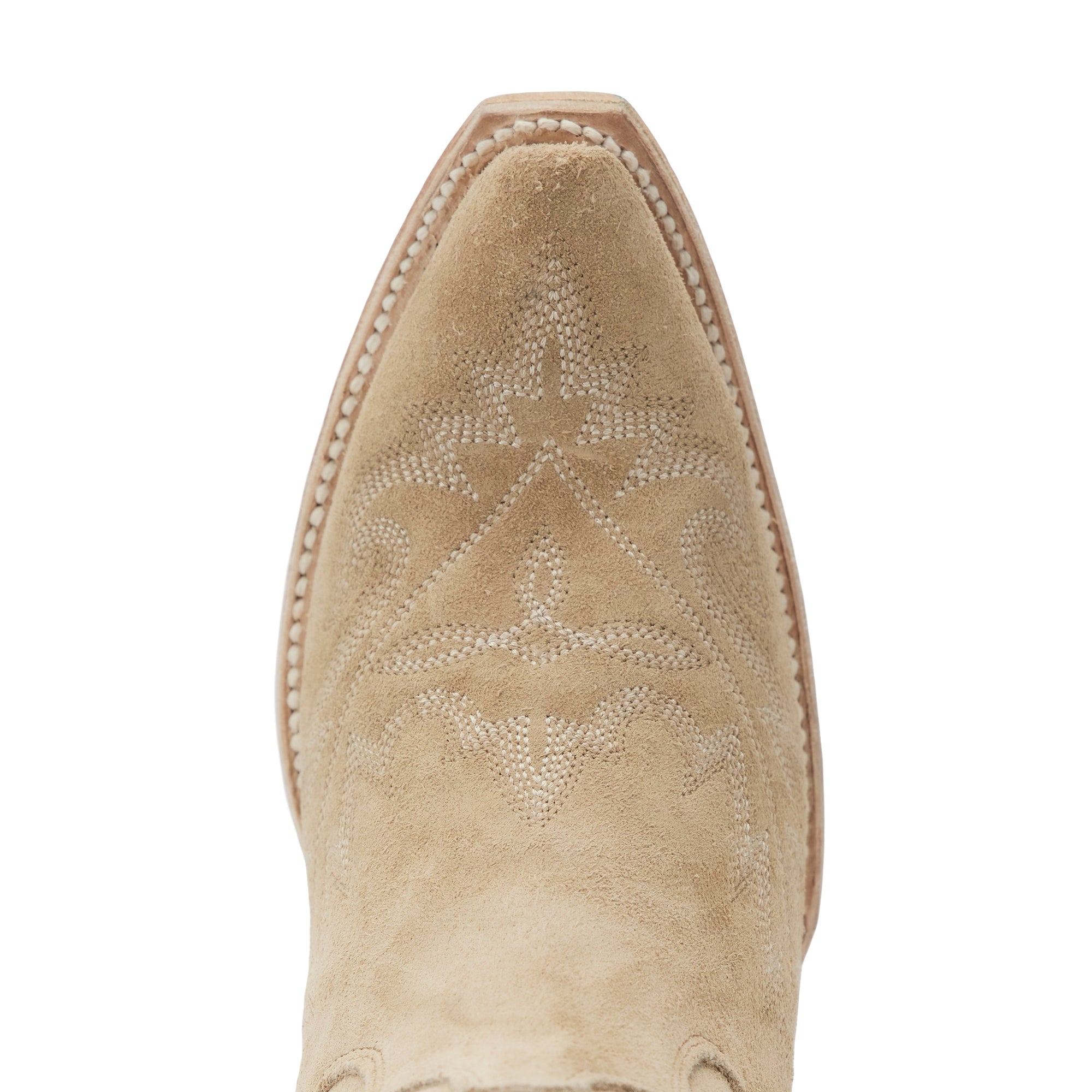 Latte Suede Over The Knee Boot Featuring Contoured Corseted Silhouette And Comfort