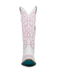 Smokeshow Boot - Matte White and Neon Pink
