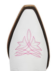 Smokeshow Boot - Matte White and Neon Pink