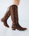 Monica Knee High Corset - Cognac