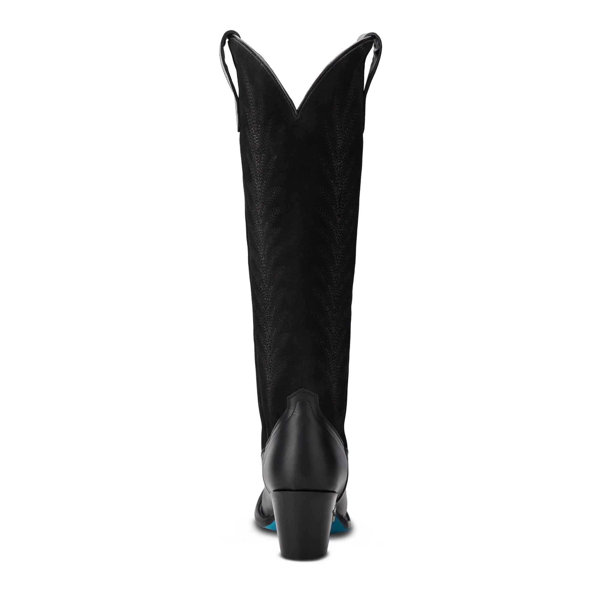 Jentry Knee High Boot - Jet Black &amp; Soft Black Suede