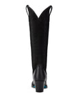 Jentry Knee High Boot - Jet Black & Soft Black Suede