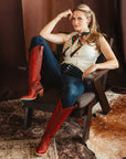 Jentry Knee High Boot - Smoldering Ruby