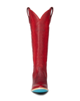 Smoldering Ruby Flame Stitch Knee High Boot