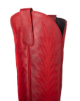 Smoldering Ruby Flame Stitch Knee High Boot