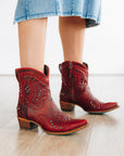 Cossette Bootie - Smoldering Ruby