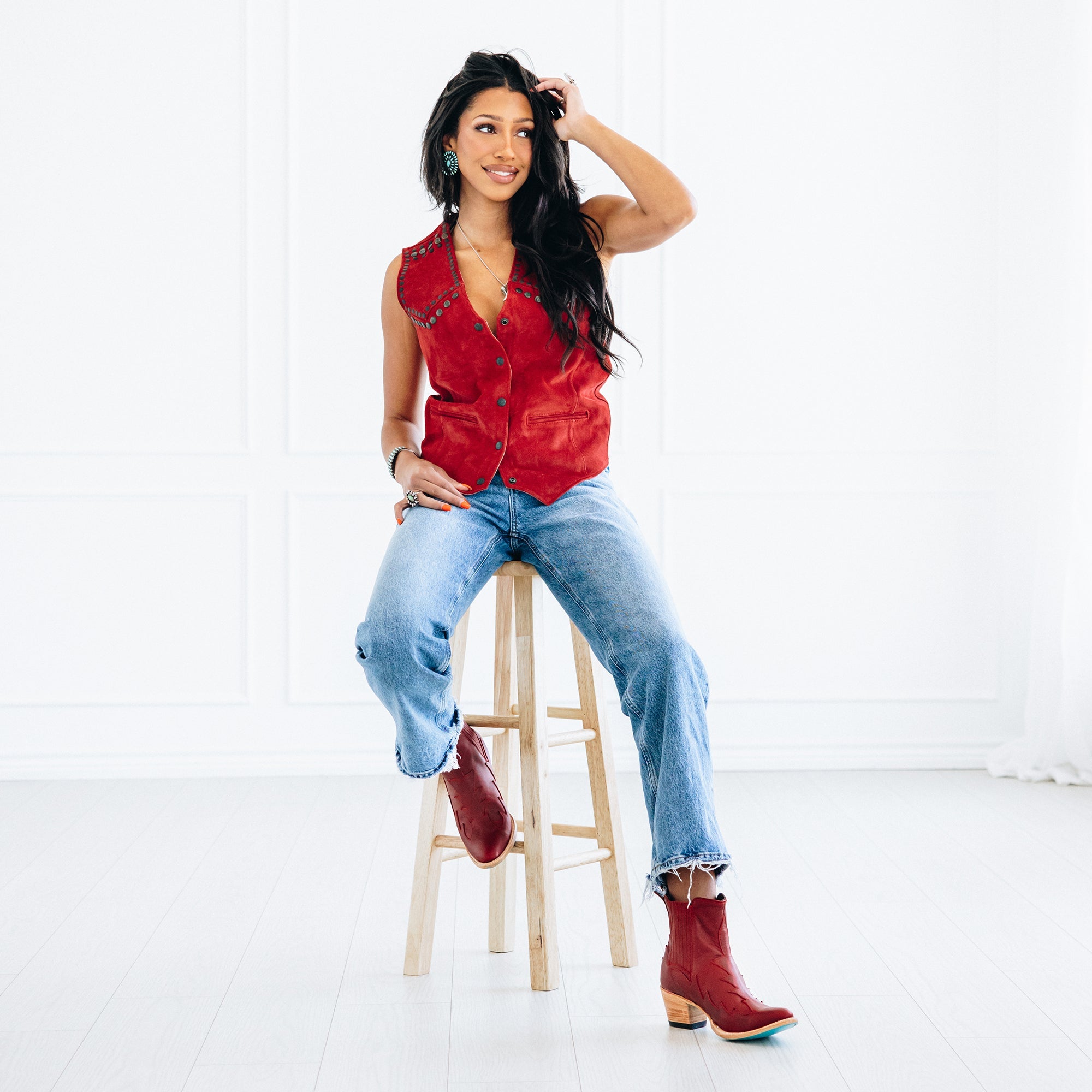 Western Chelsea Bootie - Smoldering Ruby