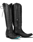 Lexington Knee High Corset Back - Jet Black