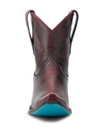 Western Snip Toe Cowgirl Bootie In Black Cherry