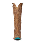 Desert Clay Knee High Western Boots With Premium Calfskin Leather Construction Details