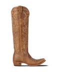 Desert Clay Knee High Western Boots With Premium Calfskin Leather Construction Details