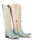 Sandaga Knee High - Powder Blue Ostrich