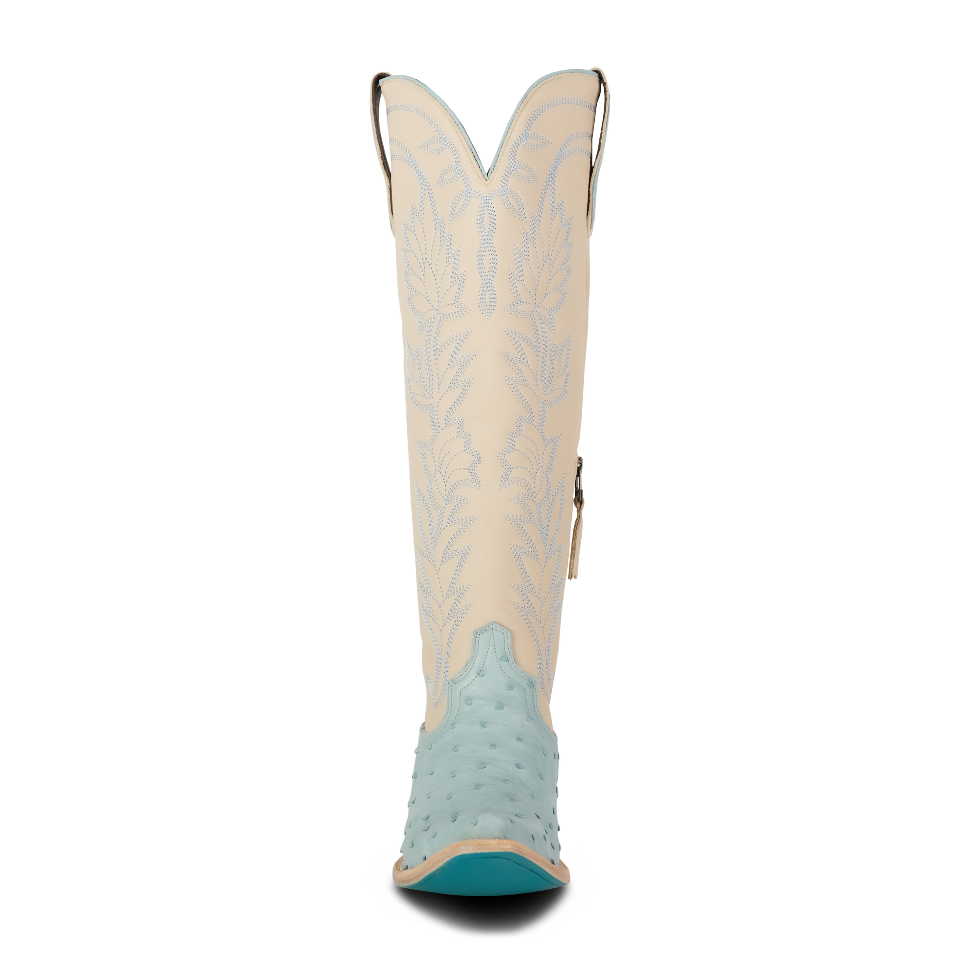 Sandaga Knee High - Powder Blue Ostrich