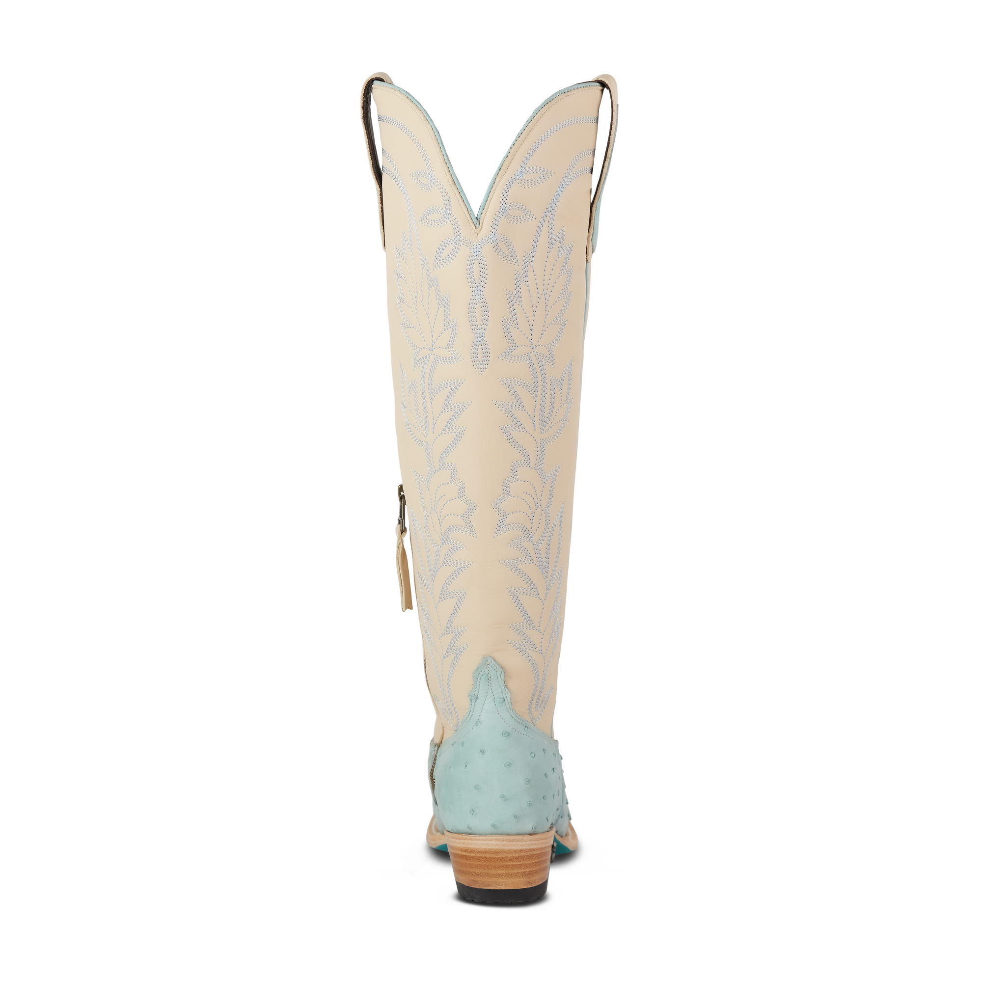 Sandaga Knee High - Powder Blue Ostrich