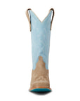 Saratoga Square Boot - Latte Suede and Powder Blue