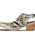 Robin Cut Out Slingback Mule - Champagne Metallic