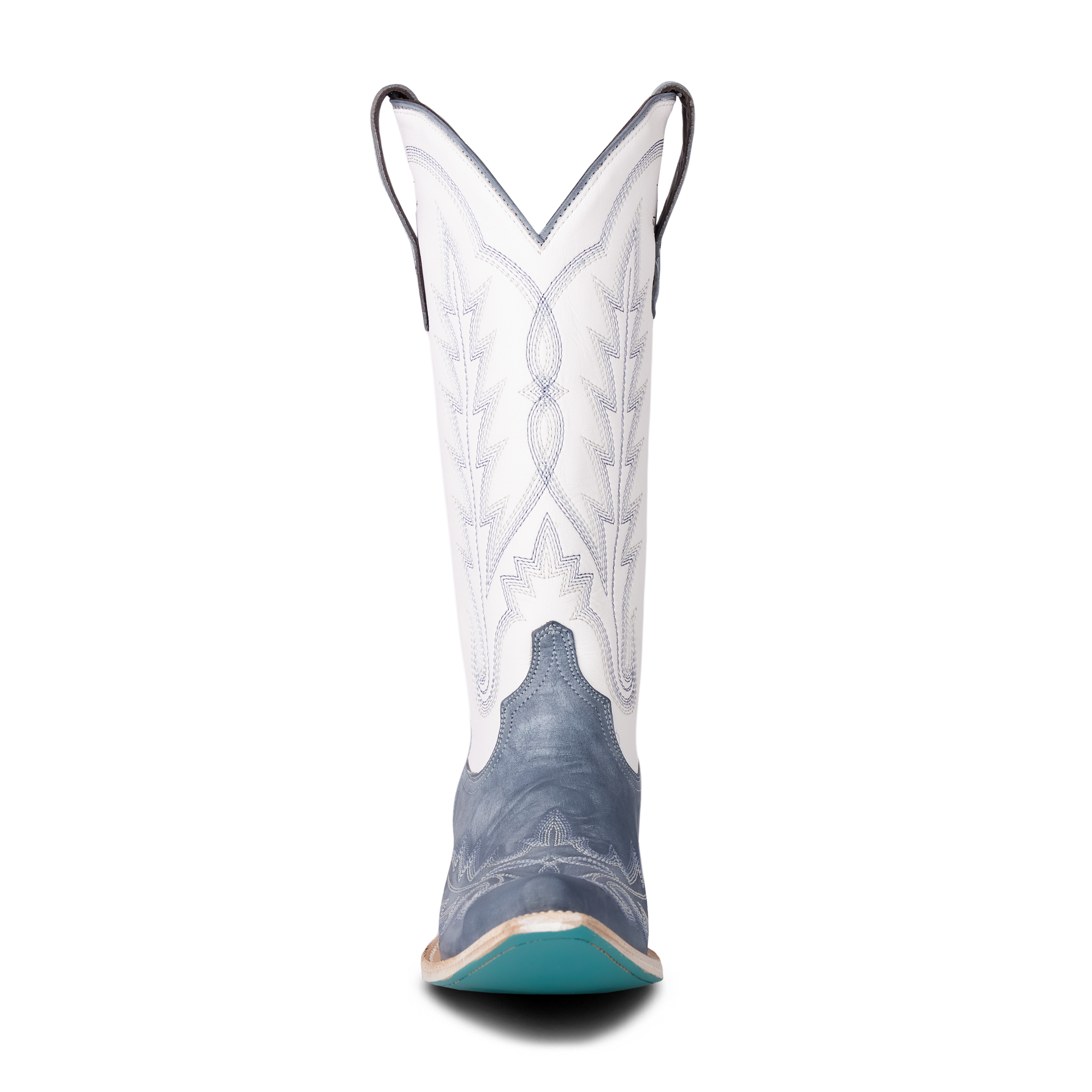 Lexington Boot - Washed Denim/Matte White