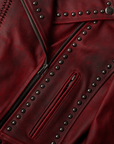 Jacket Featuring Smoldering Ruby Colorway For Modern Everyday Apparel And Layering Options