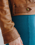 Basic Biker Jacket - Desert Clay Brown Leather