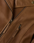 Basic Biker Jacket - Desert Clay Brown Leather