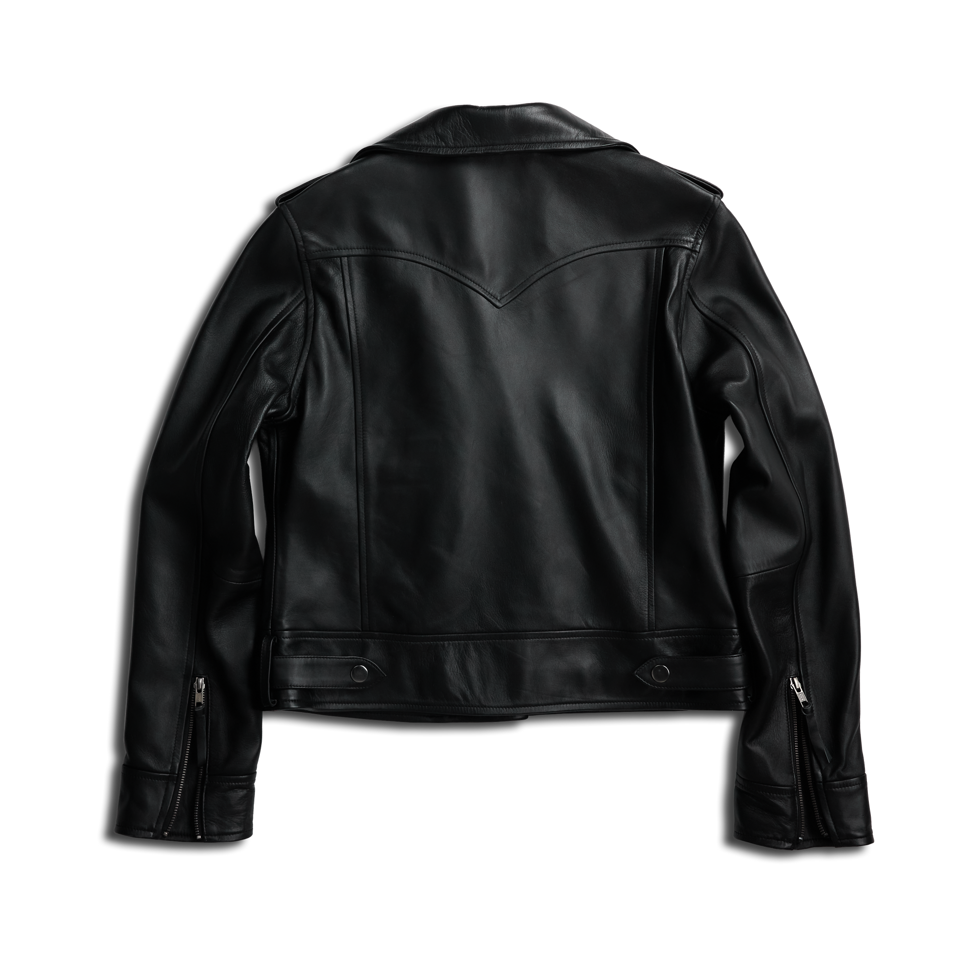 Basic Biker Jacket - Jet Black Leather