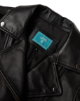 Basic Biker Jacket - Jet Black Leather
