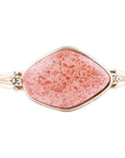 Lucent Orange Sponge Coral Cuff  Golden Bracelet