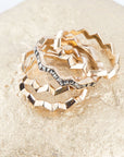 Marcasite and Bronze Stack Ring Set