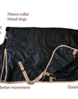 AJ Tack 1200D Waterproof Turnout Horse Blanket 400g - Black