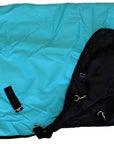 AJ Tack 1200D Waterproof Turnout Horse Blanket with Hood - Turquoise