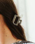 Mini Square Faux Pearl Claw Hair Clip
