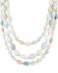 Mixed Morganite Pastel Statement Strand Necklace