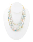 Mixed Morganite Pastel Statement Strand Necklace