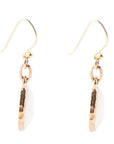 White Mother of Pearl Golden Drop Earrings