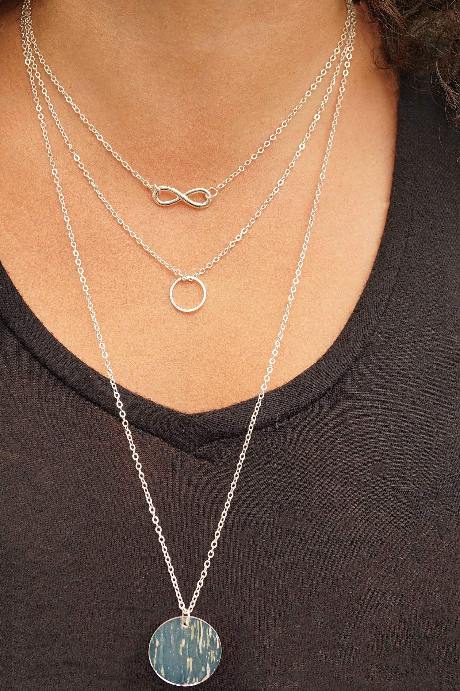 Gold / Silver Multiple Layer Infinity Coin Necklace