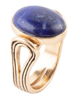 Nova Blue Lapis and Golden Bronze Oval Ring