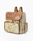 Ohlay Western Cowhide Leather Backpack for Women, Hand Tooled Genuine Leather Travel Bag