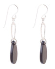 Onyx and Sterling Silver Drop Earrings